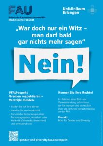 Plakat der MedFak "War doch nur ein Witz - man darf bald gar nichts mehr sagen"